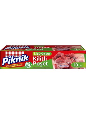 Gıda Ambalaj Kilitli Poşet Büyük 10'lu 1396