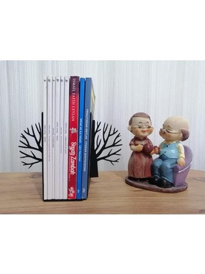 Dekoratif Hayat Ağacı Metal Kitap Tutucu 2’li Paket MK12S