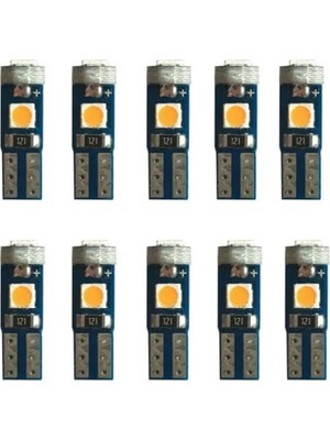 Adet T5 LED Mini Dipsiz Kilometre Gösterge Ambians Aydınlatma Turuncu