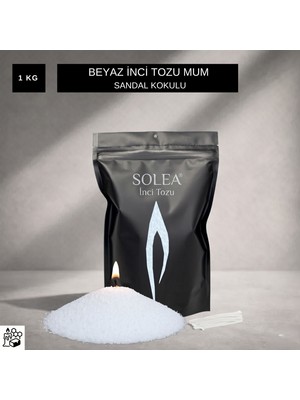Inci Tozu Mum 1 kg Beyaz - Sandal Kokulu (20 Adet Fitil Hediyeli)