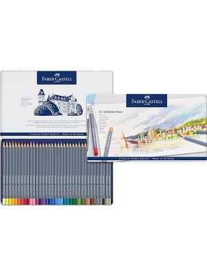 Goldfaber Aqua Sulu Boya Kalemi, 36 Renk, Suda Çözünebilir, Canlı Renkler, Dayanıklı Uç, Solmaya Karşı Dirençli Pigment