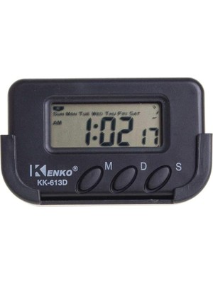 KK-613D Dijital Küçük Masa-Araba Saati-Alarm-Kronometre