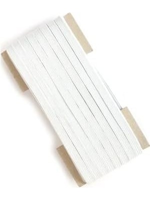 Metre Beyaz Yassı Lastik 0.80 cm Bel Paça Don Lastiği