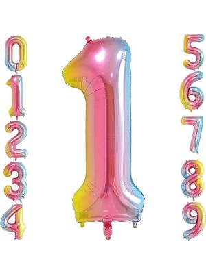 Gitti 1 Rakam 32 Inc 80 cm Gokkusagı Folyo Balon