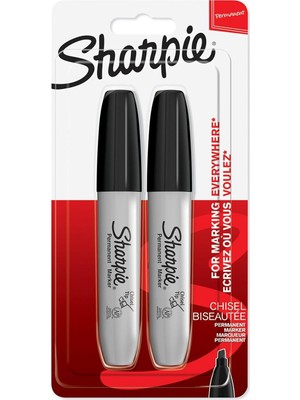 Kalıcı Marker Chisel Kesik Uç Siyah 2'li Bls