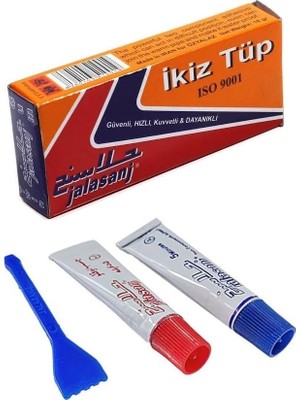Yapıştırıcısı 18 gr Ikiz Tüp 1 Adet Metal Yapıştırıcı Çift Karışımlı Demir Çelik Yapıştırıcısı Kuvvetli ve Dayanıklı Ikiz Epoksi Yapıştırıcısı
