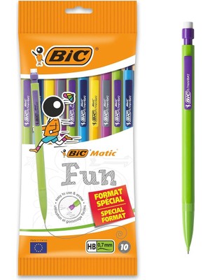 Matic Combo Fun 0.7 Uçlu Kalem 10'lu Poşet, Farklı Renklerde Versatil Kalem, Kalem Içi 3 Adet Uç, Silgili