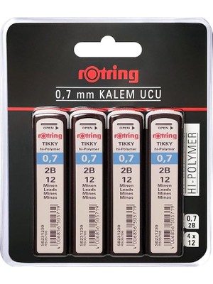 Tikky Hi-Polymer Mekanik Kurşun Kalem Ucu, 0,7mm, 2b, 4'lü Blister