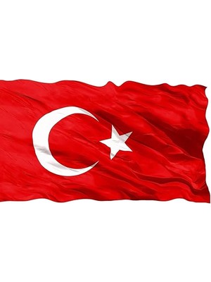 Bayrağı - Tüm Ölçüler Mevcuttur / 1. Kalite Yırtılmaya, Güneş Işınlarına, Yağmura, Rüzgara ve Yıpranmaya Karşı Yüksek Dayanımlı Özel Örgü Bayrak (Bina Cephesi ve Gönder Için Uygun) (150X225)
