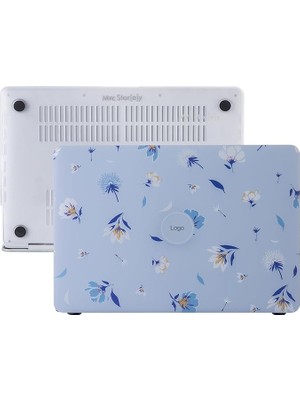 MacBook Pro 16 Kılıf Baskılı Sert Hard Case Ince Hafif Darbe Çizilme Koruma Mat Yüzey Uyumlu MacBook Pro A2141 2019 Açık Mavi