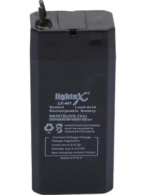 Magicool Lightex LT-407 4V 0.7AH Işıldak Fener Aküsü