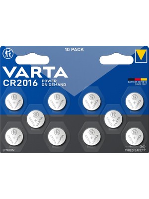 Varta Power On Demand CR2016 Bli 1X10