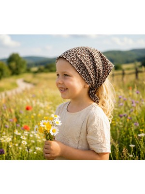 Eylülce Butik Kız Çocuk Bandana %100 Pamuk Yakmaz-Terletmez-Kaymaz Yazlık Bandana Fular (45*45 Cm)