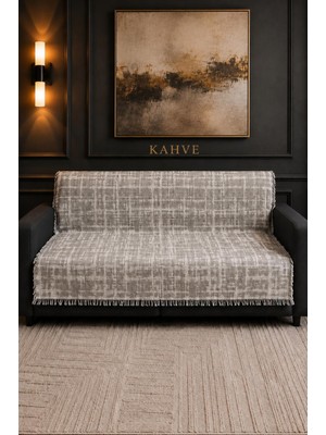 Hig Store Labi Koltuk Örtüsü %100 Pamuklu Saçaklı Çift Taraflı 170X210 Ebat Bohem Koltuk Çekyat Berjer Örtüsü Oturma ve Sırt Bölgesi
