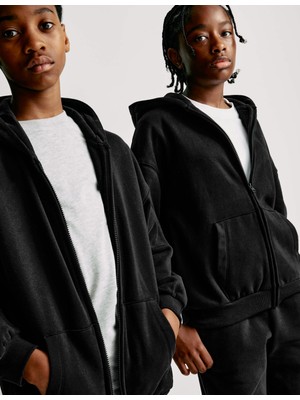 Marks & Spencer Pamuk Karışımlı Hoodie (6-16 Yaş)