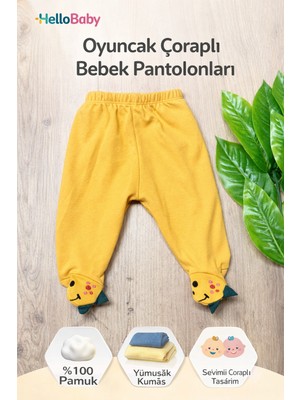 bebekokusu Hellobaby Çorabı Oyuncak Patikli Pantolon