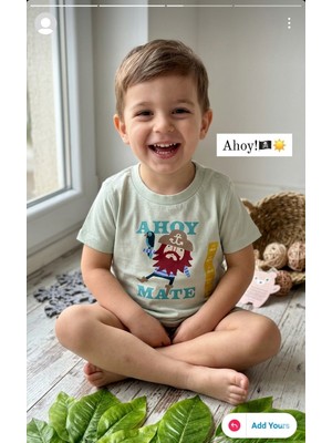 bebekokusu Hello Baby A Hoy Mate Baskılı Tişört