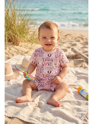 bebekokusu Hellobaby Kısa Tulum Pembe