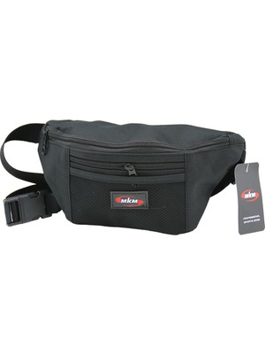 Go İthalat Freebek Bel Çantası  3 Fermuarlı Bölme + 1 Fileli Açık Bölme   10 x 11.5 x 25CM (5615)