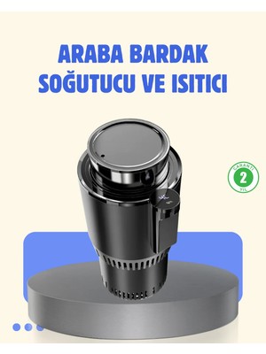 Lims Store Araç Içi Akıllı Bardaklık Isıtıcı Soğutucu Dijital Ekranlı