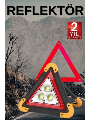 Lims Store Solar Şarjlı Çok Fonksiyonlu Reflektör Işıklı Ikaz Lambası Acil Durum Reflektörü Acil Durum Uyarı Lambası