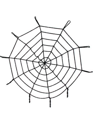 Go İthalat Halloween Cadılar Bayramı Örümcek Ağ Dekor Siyah 1.5 Metre (5615)