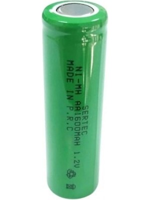 Marsilyan™- Sertec - 1.2V 1600 Mah - Aa - Ni-Mh Şarjlı Pil - (Başsız / Flat Head)