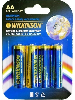 Marsilyan™- Wılkınson Aa Lr6 Am-3 4'lü 1.5 V Süper Alkalin Kalem Pil