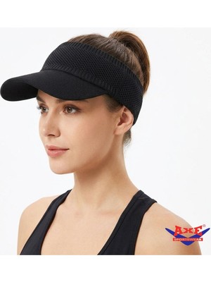 Axe Sportswear Esnek Vizör Şapka Uv Güneş Koruyucu Günlük Plaj Tenis Şapkası