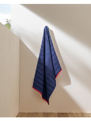 Madame Coco Mathis %100 Pamuk Plaj Havlusu - Lacivert - 70X150 cm