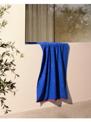 Madame Coco Noe %100 Pamuk Plaj Havlusu 70x150 cm Mavi Renkli Modern Tasarım