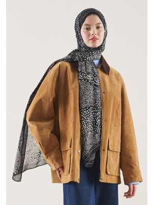 Fresh Scarfs Dot Elegance Desen Rami Şal Siyah