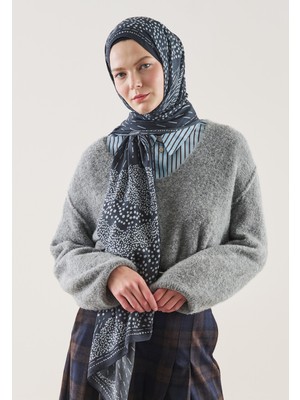 Fresh Dot Elegance Desen Rami Şal Lacivert