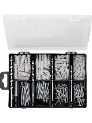 Bemy Ticaret Professional Accessories Diy 173 Parça Aksesuar & Sabitleme Seti, Matkap Ucu, Vidalama Ucu, Vida, Dübel, Üniversal Tutucu, Yeşil