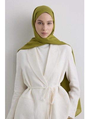 Yağ Yeşili Fenza Scarf Paris Ipeği Şal