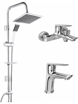 Kale Tandem Banyo+Lavabo Bataryası ve TEMA53260 Tepe Duş Seti