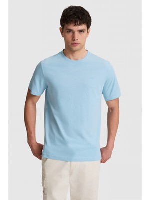 U.S. Polo Assn. Erkek Mavi Regular Fit Polo Yaka Basic Tişört 50327022-VR036