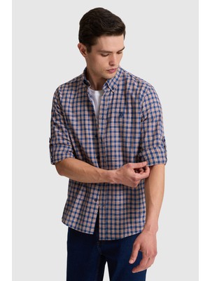 U.S. Polo Assn. Erkek Lacivert Uzun Kollu Gömlek 50324654-VR033