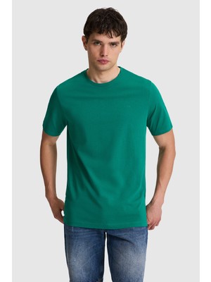 U.S. Polo Assn. Erkek Koyu Yeşil Regular Fit Polo Yaka Basic Tişört 50327022-VR079