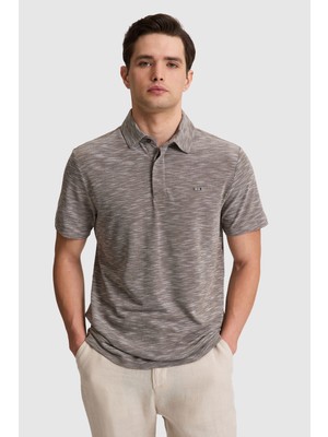 U.S. Polo Assn. Erkek Kahverengi Regular Fit Polo Yaka Tişört 50326969-VR029