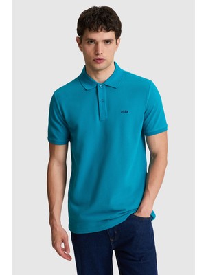 U.S. Polo Assn. Erkek Petrol Regular Fit Polo Yaka Basic Tişört 50326963-VR102