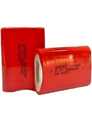 Marsilyan™- Sertec 103450 Li-Ion 3.7V 1800MAH Prizmatik Şarjlı Pil