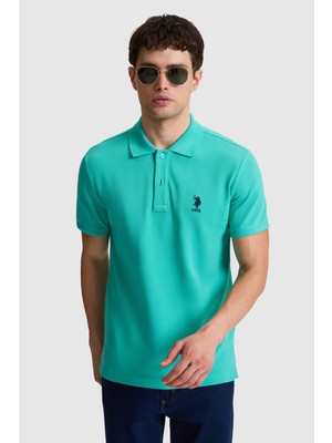 U.S. Polo Assn. Erkek Mint Slim Fit Polo Yaka Basic Tişört 50322304-VR090