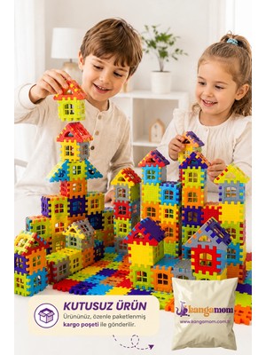M&H 3D Ev Puzzle Eğitici Şehir Kurma ve Tasarım Seti 128 Parça Oyun