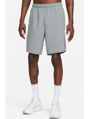 Nike Challenger Mens Running Shorts 9 Inç Reflektörlü Erkek Koşu Antreman Şortu Gri