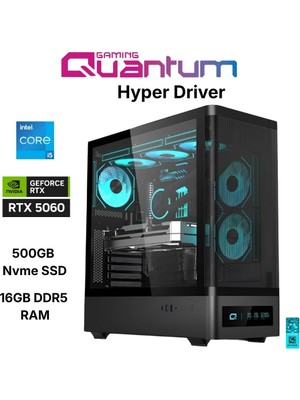 Quantum Gaming Hyper Driver I5-14400F 16GB Ddr5 500GB Nvme RTX5060 8gb Masaüstü Oyuncu Bilgisayarı