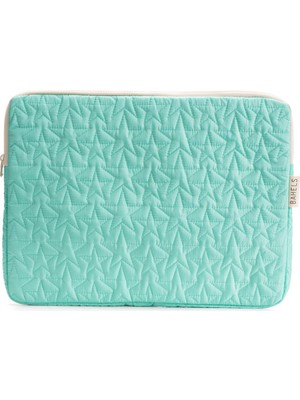 Bahels Star Puffy Mint Yıldız Desen Xl Macbook ve Tablet Uyumlu Portföy Çanta