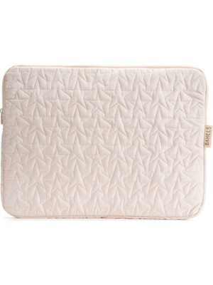 Bahels Star Puffy Krem Yıldız Desen Xl Macbook ve Tablet Uyumlu Portföy Çanta