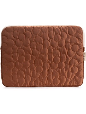 Bahels Daisy Puffy Bronz Papatya Desen Xl Macbook ve Tablet Uyumlu Portföy Çanta