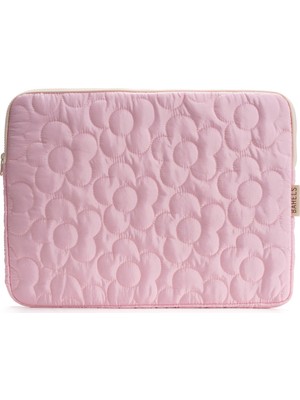 Bahels Daisy Puffy Pembe Papatya Desen Xl Macbook ve Tablet Uyumlu Portföy Çanta